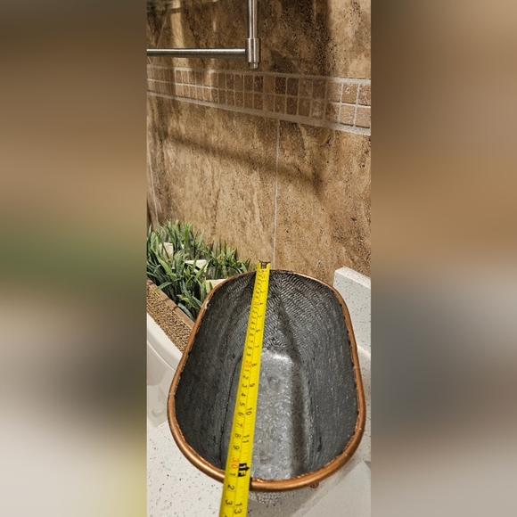 πRustic Copper Miniature Bathtub Home Decor Planterπ - Picture 3 of 10